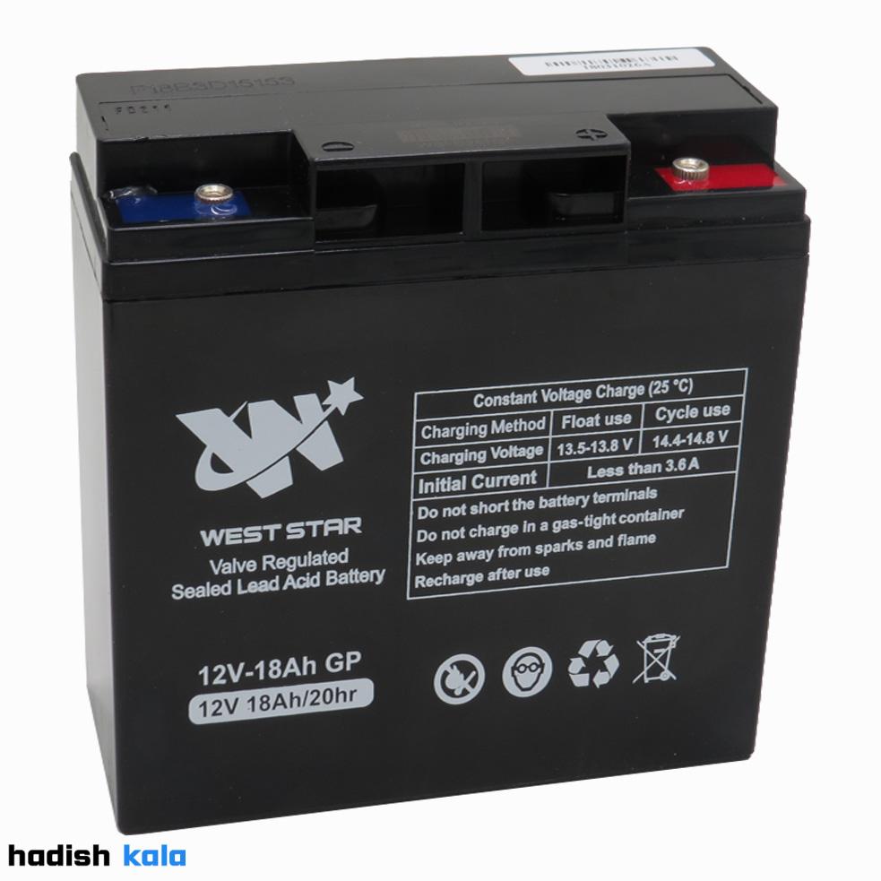 18 westsytar باتری سیلد لید اسید ۱۸ آمپر وست استار